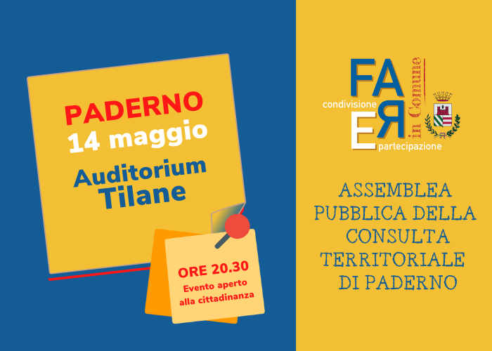 Immagine che raffigura Assemblea pubblica della Consulta Territoriale di Paderno