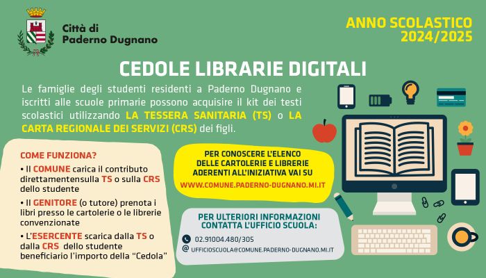 Immagine che raffigura Cedole Librarie Digitali a.s. 2024-2025
