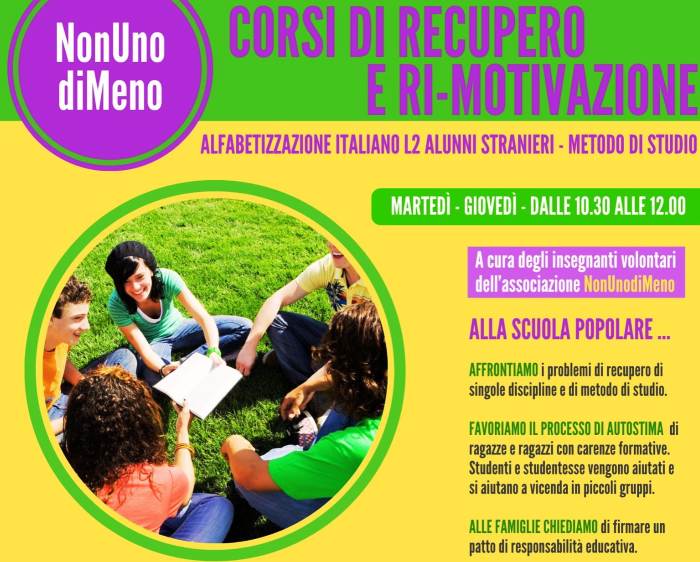 Immagine che raffigura Corsi di recupero e ri-motivazione