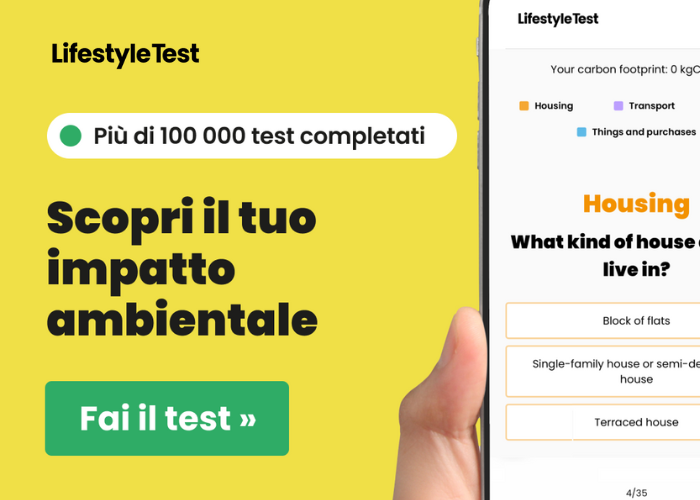 Immagine che raffigura Sostenibilità: misura il tuo impatto ambientale con il Lifestyle Test