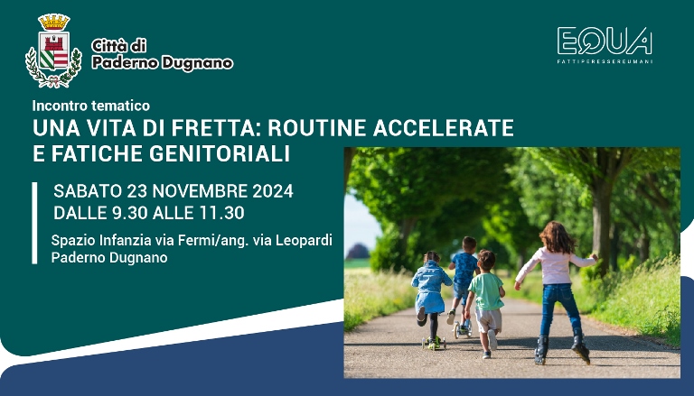 Immagine che raffigura Incontro tematico | Una vita di fretta: routine accelerate e fatiche genitoriali